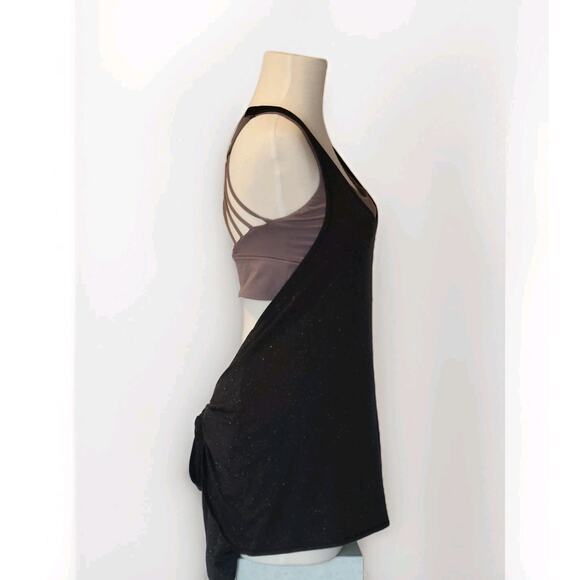 Lululemon Tied in Energy 2-in-1 Tank Black / Frosted Mulberry Size 10 - Picture 5 of 10